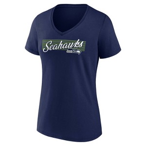 NFL Seattle Seahawks Women's Short Sleeve V-Neck T-Shirt - 1 of 3
