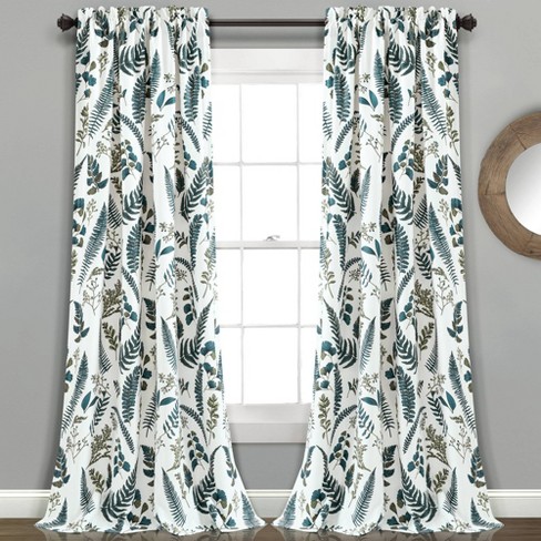 Set of 2 (120x52) Insulated Grommet Top Blackout Curtain Panels Blue -  Lush Décor