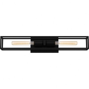 Quoizel Lighting Leighton 2 - Light Vanity in  Matte Black - 1 of 4