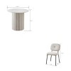 5 PCS Modern Space-Saving Dining Set, Dining Table with MDF Top and Bamboo Legs, Metal Frame Chairs with Polyester Cushion-Coolbibila - 4 of 4