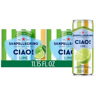 SANPELLEGRINO CIAO! Lime Sparkling Water - 11.15 Fl Oz (pack of 18)