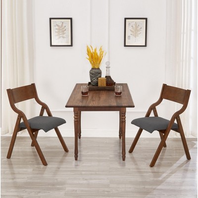 CAVINAS 18" Folding Dining Chair,Upholstery Chair for Dining Table,Foldable Armless Chairs,Set of 2