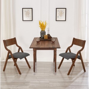 CAVINAS 18" Folding Dining Chair,Upholstery Chair for Dining Table,Foldable Armless Chairs,Set of 2 - 1 of 4