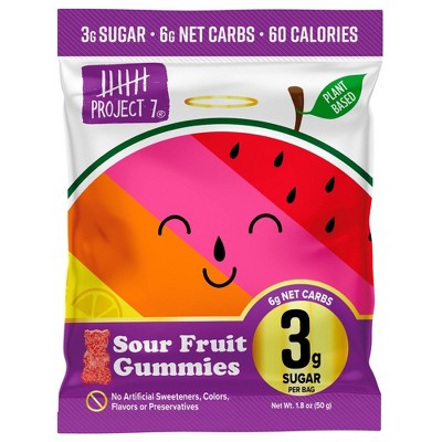 Project 7 Sour Fruit Gummies - 1.8oz/64ct