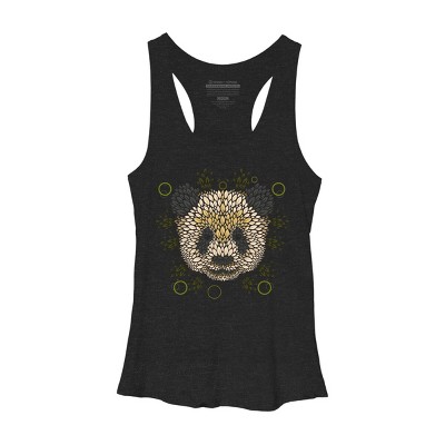 Women's Design By Humans Panda Face By Letterq Racerback Tank Top : Target