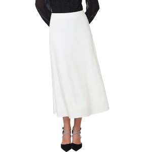 INSPIRE CHIC Women's Satin High Waist Formal A-Lined Evening Cocktail Mermaid Maxi Skirts - 1 of 4