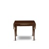 East West Furniture  3Pc Dining Table Set Includes a Wood Dining Table and 2 Kitchen Chairs with Solid Wood Seat Drop Leaf Table with Slat Back Chairs - 4 of 4