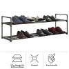 Hastings Home 12-Pair Freestanding 2-Tier Shoe Storage Rack – Black - 3 of 4