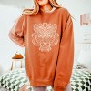 Tiger Face Mandala - Women's Lightweight Garment Dyed Sweatshirt - 3 of 4