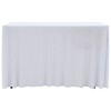 Aghana Digitals 2-Pack White Rectangular Table Covers, 90% Polyester 10% Spandex, 95.7x29.9x29.1in, - 2 of 4