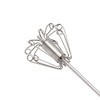 Unique Bargains 12" Semi-Automatic Loop Whisk Dishwasher Safe Stainless Steel Pink Silver Tone - 3 of 4