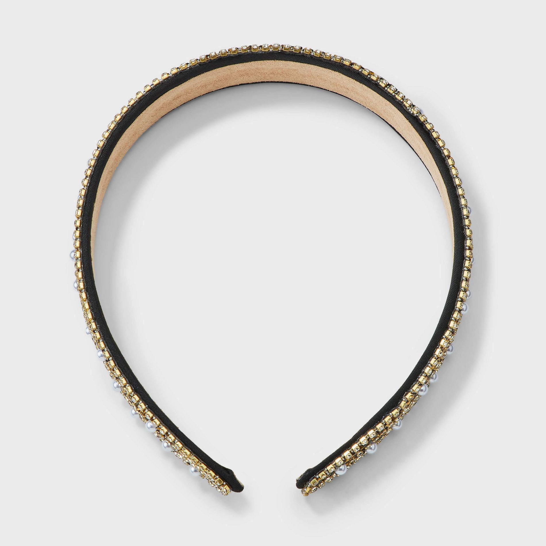 Abstract Pattern Gem Headband - A New Day™ Black/Gold