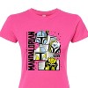 Women's - Star Wars - The Mandalorian Mando Helmet Grid Fitted Graphic T-Shirt - 2 of 3