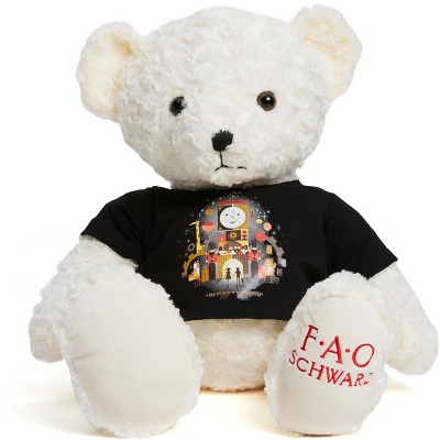 FAO Schwarz Toy Plush Bear T-Shirt Clock Tower 24inch