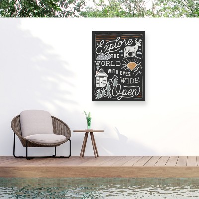 "Adventurous IV Black" Outdoor Canvas