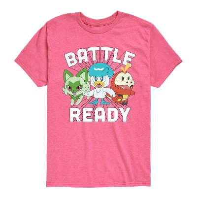 Boys' - Pokémon - Sprigatito Fuecoco Quaxly Battle Ready Paldea Starters Short Sleeve Graphic T-Shirt