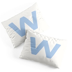 Deny Designs Standard April Lane Art Block Monogram Microfiber Printed Pillow Sham - 1 of 3