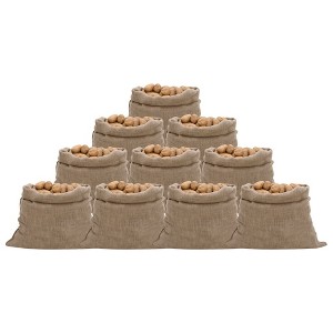 vidaXL Jute Sacks 10 pcs 39.4x43.3" 100% Jute 220 gsm - 1 of 4