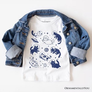 Cats in Space Retro T-Shirt, Funny Astronaut Kitty Tee with Cosmic Vibes | OrnamentallyYou - 1 of 4