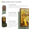Sunnydaze 41.25" H Mighty Oak Galvanized Steel Outdoor Water Fountain with Warm White LED Lights - 4 of 4
