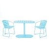 Christopher Knight Home Porto Outdoor Modern 3 Piece Iron Oval Table Bistro Set - 2 of 4
