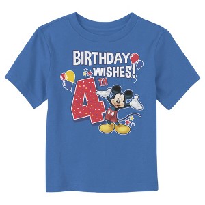 Toddler's Mickey & Friends 4th Birthday Wishes T-Shirt - 1 of 3