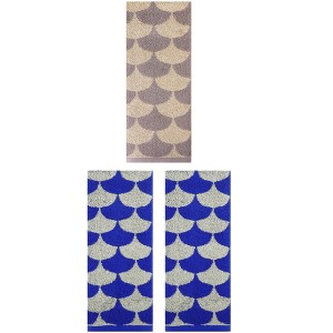 REGALWOVEN 3 Pack Geometric Pattern Soft Absorbent Cotton Hand Towels for Bathroom 13" x 29" - 1 of 4