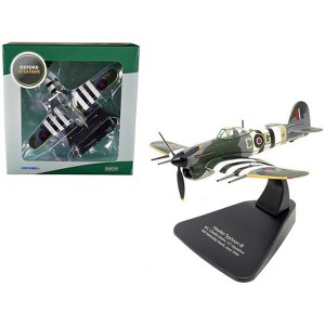Hawker Typhoon 1B War Plane 121 Squadron RAF Holmsley South (June 1944) 1/72 Diecast Model Airplane by Oxford Diecast - 1 of 4