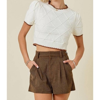 Women's Geometric Design Sweater Top - day + moon