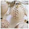 12PCS 3.15 Inch Shatterproof Christmas Ornaments - Velvet Flocked Painted Plastic Balls - 3 of 4