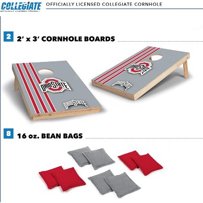 Ohio State Buckeyes 2'x3' Gray Wood Cornhole Set with Bean Bags
