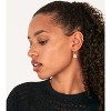 S925 Sterling Silver Drop Dangle Earrings - 14K Gold Plated, Lightweight Huggie Hoops (Star/Lock/Pearl/Cross/Lightning/Coin Charms) - 3 of 4