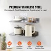 VEVOR 8.6" x 24" Stainless Steel Shelf, Wall Mounted Floating Shelving with Backsplash, 44 lbs Load Capacity Commercial Shelves - 3 of 4