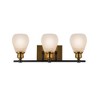 Artcraft Lighting Nelson 3 - Light Vanity in  Brass/Black - 4 of 4