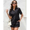 Women's 2 Piece Outfit Sets Summer Beach Casual Printed Shirts and Shorts Lounge Sets Casual Tracksuit Set - 4 of 4