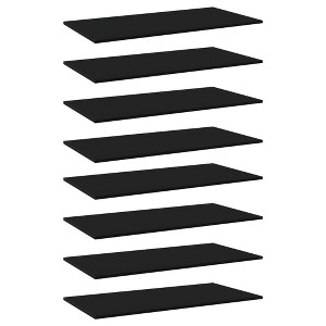 vidaXL Bookshelf Boards 8 pcs Black 31.5 in.x11.8 in.x0.6 in. Engineered Wood - 1 of 4