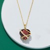 Ross-Simons 3.60 Carat Garnet Heart Pendant Necklace With Diamond Accents in 14kt Yellow Gold - 3 of 4