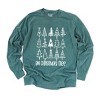 Simply Sage Market Women's Distressed Oh Christmas Tree Long Sleeve Garment Dyed Tee - 2 of 4