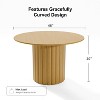 Dovelina 46" Round Dining Table Modern Wood Kitchen Table Dining Room Table for 4 People - 4 of 4