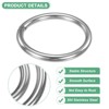 Unique Bargains Dream Catcher Stainless Steel Macrame Wreath Floral Round Metal O Rings 2 PCS - 2 of 4