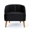 27.5'' Upholstered Leather Club Chair with Walnut Birch Legs, and Solid Construction - 2 of 4