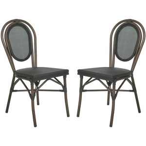Esben Side Chair Indoor/Outdoor (Set Of 2) - PAT4002 - Black - Safavieh - 1 of 4