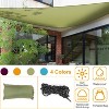 iMountek"Triangle Shade Sail Canopy for Patio, Playground, Camping, and Outdoor Sunscreen Shelter"ArmyGreen - 3 of 4