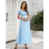 LXT-Women's Square Neck Ruffle Layered Smocked Maternity Dress - 4 of 4