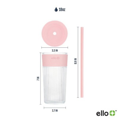 Ello Ava 18oz  Tumbler Pink