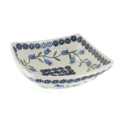 Blue Rose Polish Pottery Tulip Small Square Bowl