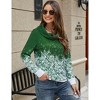 Women's Sweatshirt Snow Print Hoodie Pullover Casual Long Sleeve Tops - 3 of 4