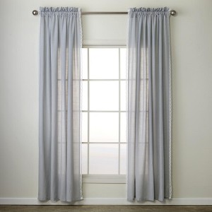 SKL Home By Saturday Knight Ltd Catherine Crochet Window Curtain Panel Pair - 104X63", Silver - 1 of 4