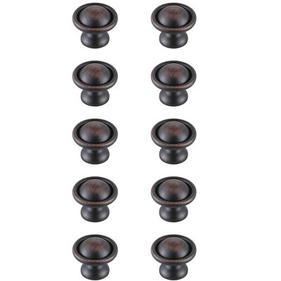 Elegant Lighting Kadea 1.2" Diameter Oil-rubbed Bronze Mushroom Knob Multipack (Set of 10)