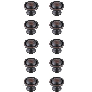 Elegant Lighting Kadea 1.2" Diameter Oil-rubbed Bronze Mushroom Knob Multipack (Set of 10) - 1 of 4
